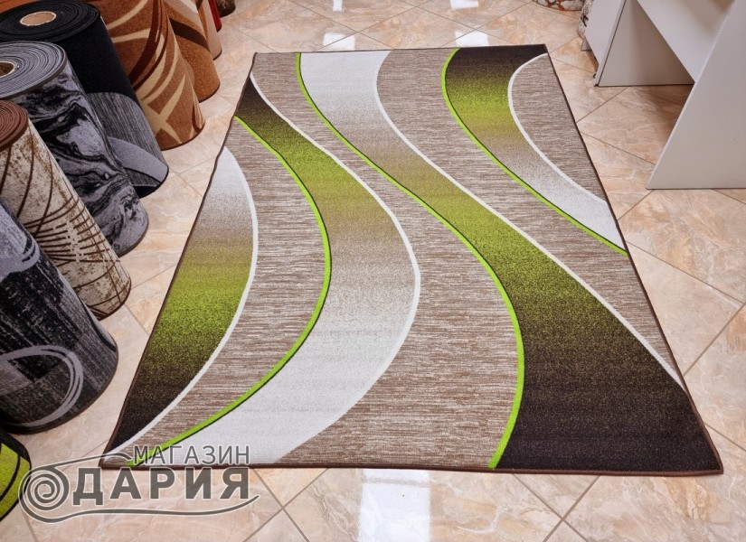 Мокетен килим ERIKA 8012 beige/green